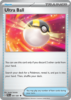 Ultra Ball z edície Paldean Fates, karta č.91
