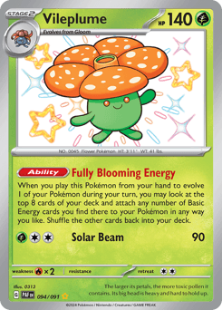 Vileplume z edície Paldean Fates, karta č.94