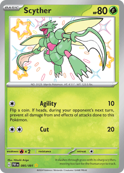 Scyther z edície Paldean Fates, karta č.95