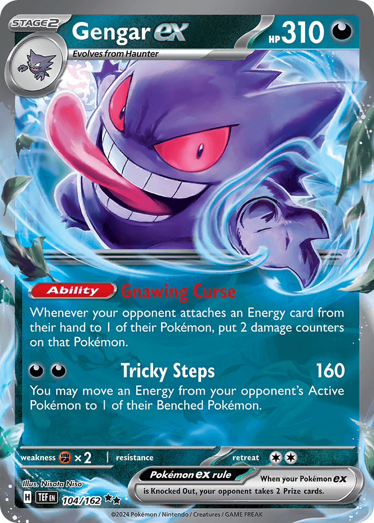 Gengar ex z edície Temporal Forces, karta č.104