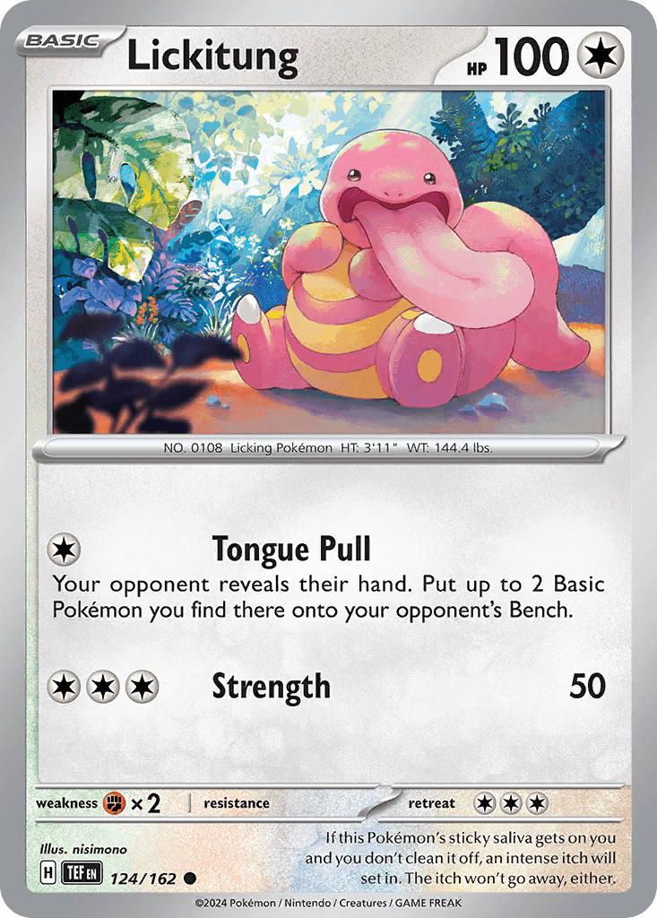 Lickitung z edície Temporal Forces, karta č.124