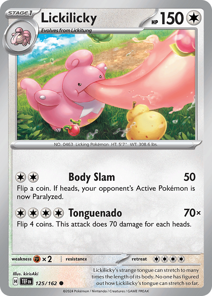 Lickilicky z edície Temporal Forces, karta č.125