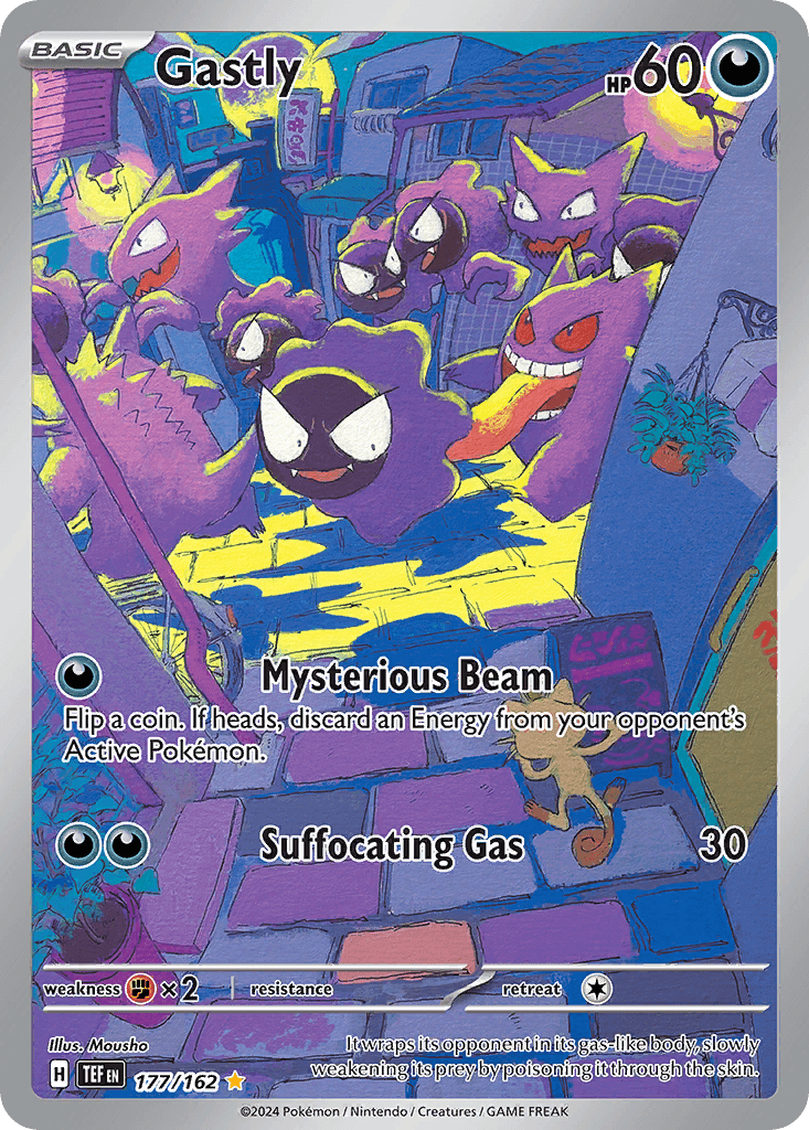 Gastly z edície Temporal Forces, karta č.177