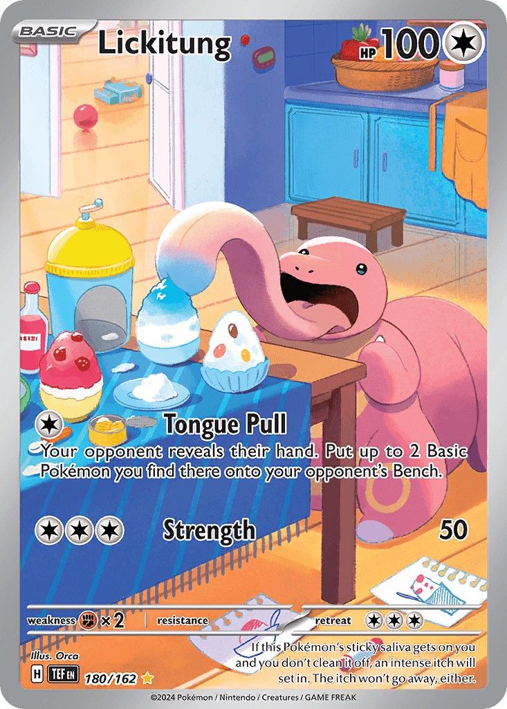 Lickitung z edície Temporal Forces, karta č.180