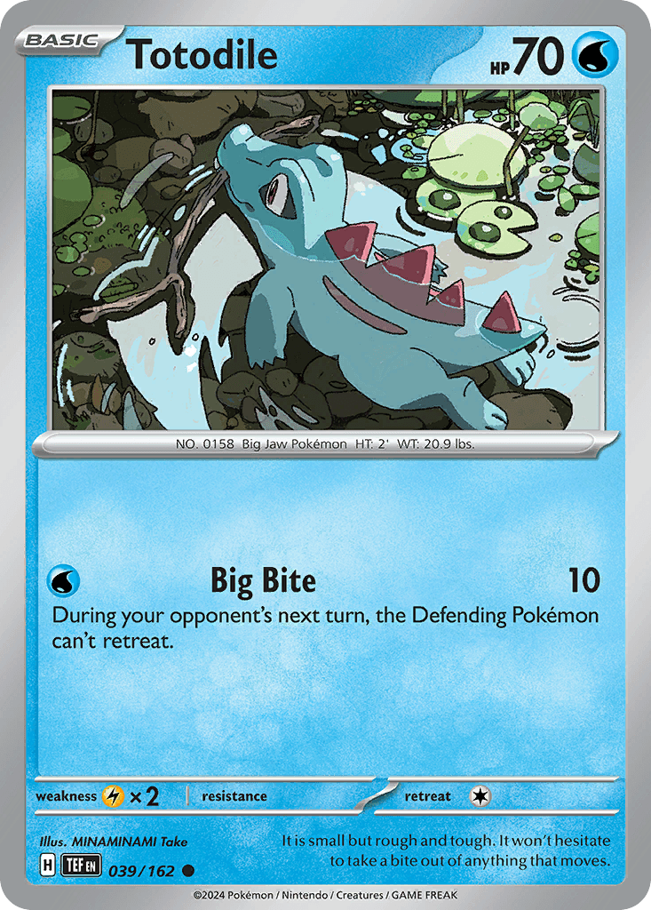 Totodile z edície Temporal Forces, karta č.39
