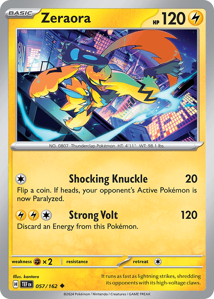 Zeraora z edície Temporal Forces, karta č.57