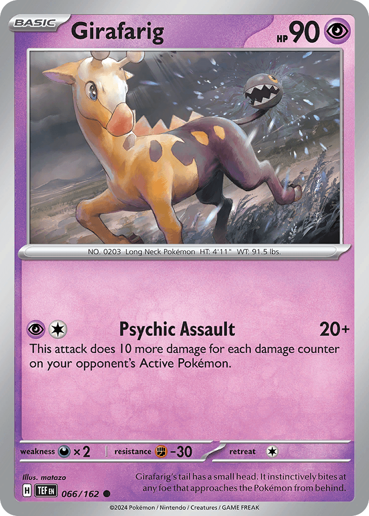 Girafarig z edície Temporal Forces, karta č.66