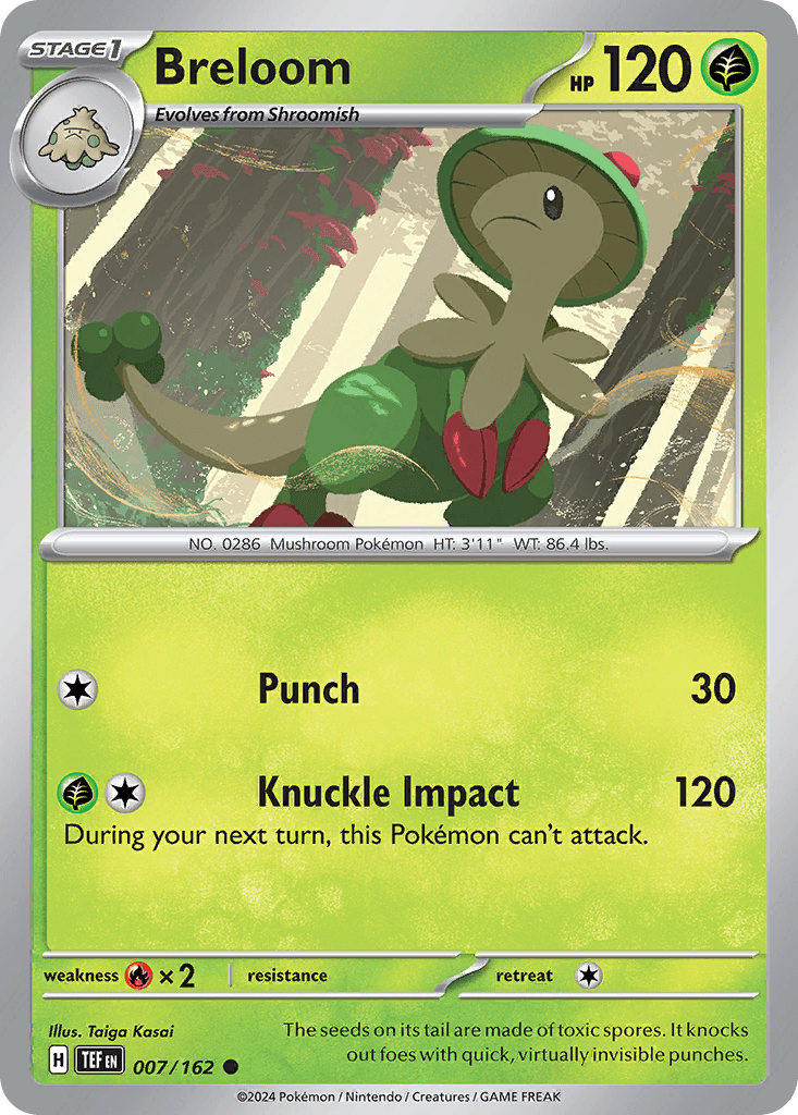 Breloom z edície Temporal Forces, karta č.7