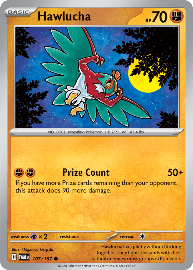 Hawlucha z edície Twilight Masquerade, karta č.107