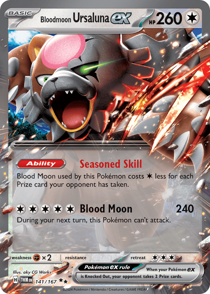 Bloodmoon Ursaluna ex z edície Twilight Masquerade, karta č.141