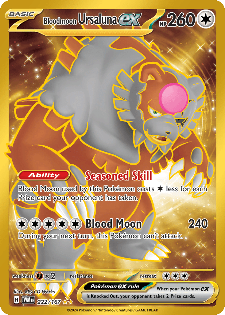Bloodmoon Ursaluna ex z edície Twilight Masquerade, karta č.222