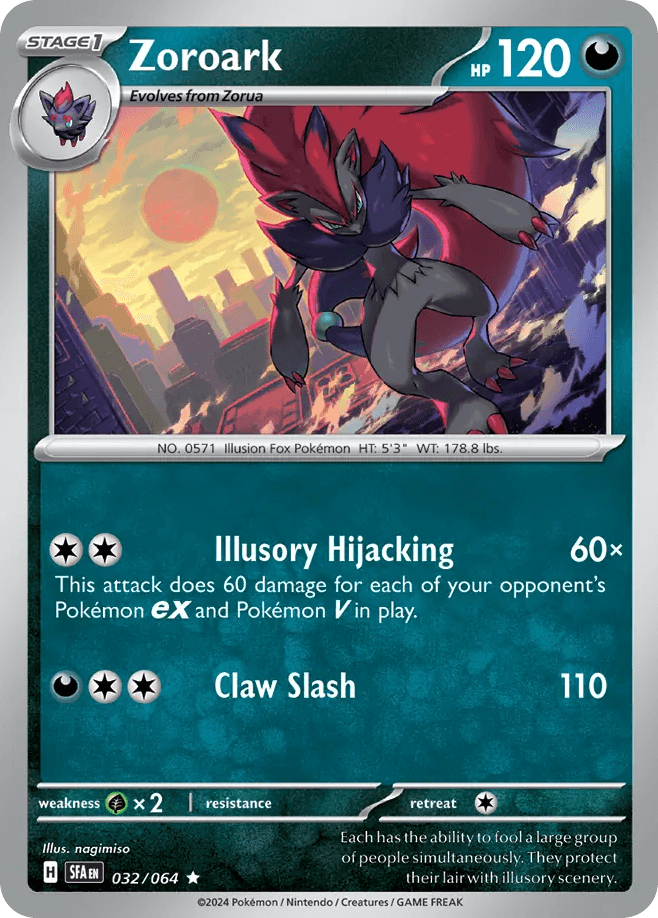 Zoroark z edície Shrouded Fable, karta č.32