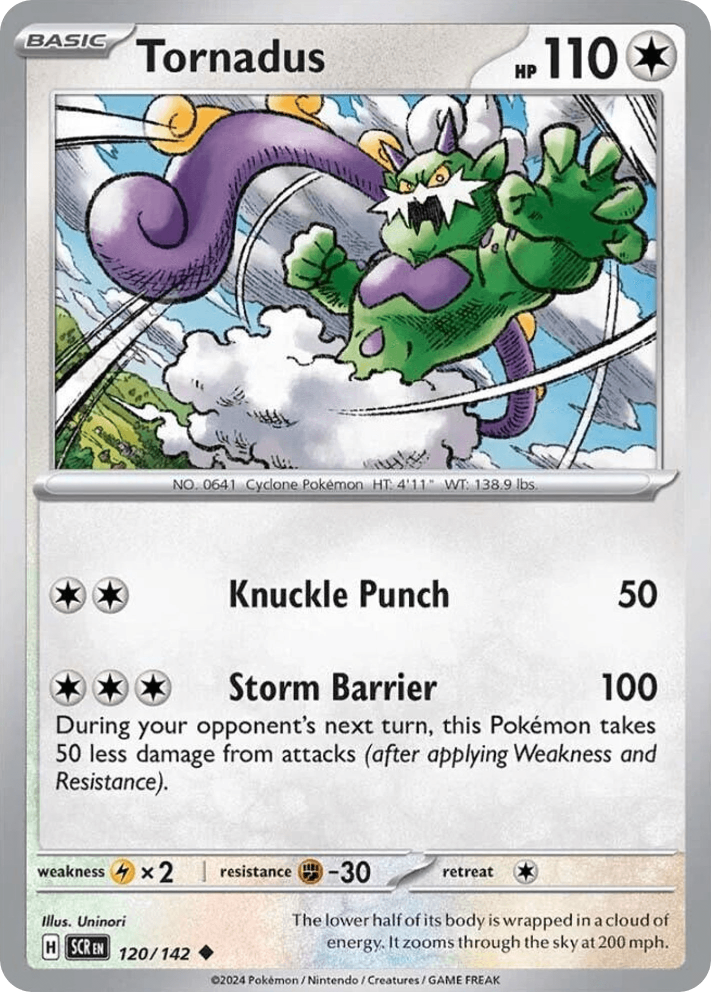 Tornadus z edície Stellar Crown, karta č.120