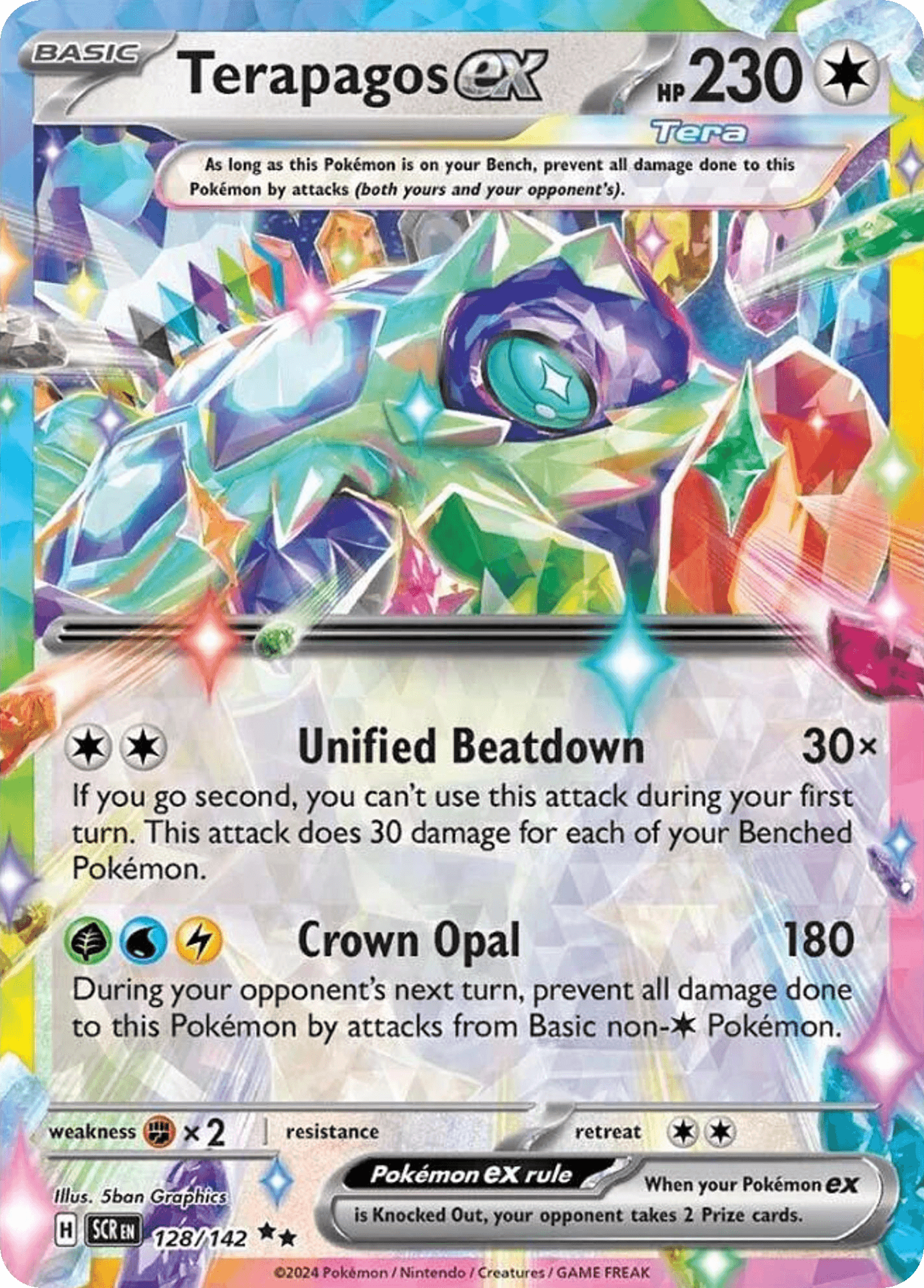 Terapagos ex z edície Stellar Crown, karta č.128