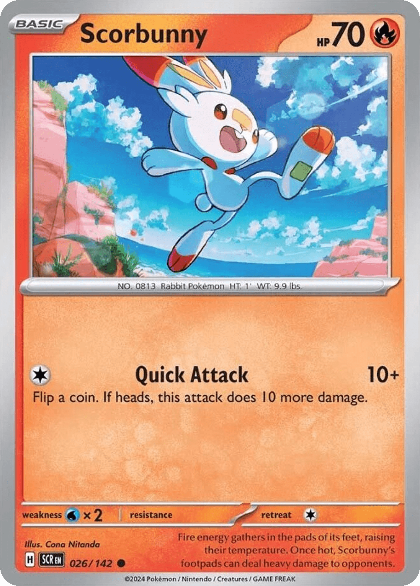 Scorbunny z edície Stellar Crown, karta č.26