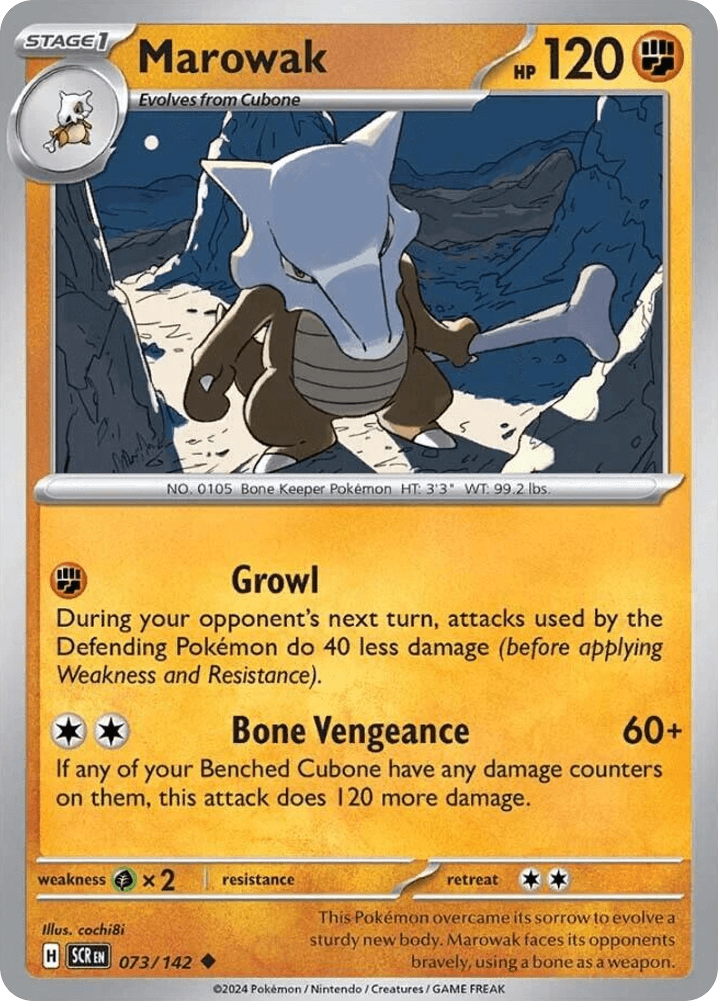 Marowak z edície Stellar Crown, karta č.73