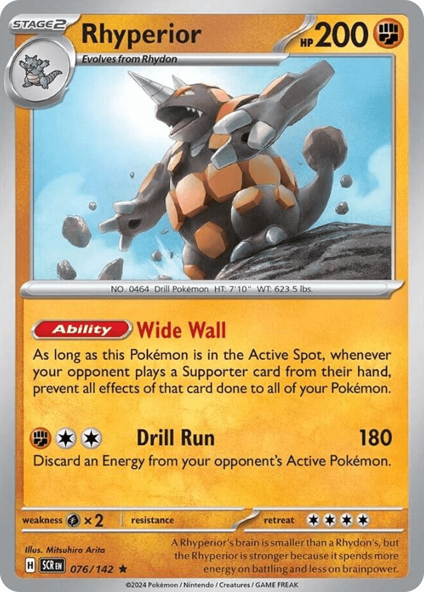 Rhyperior z edície Stellar Crown, karta č.76