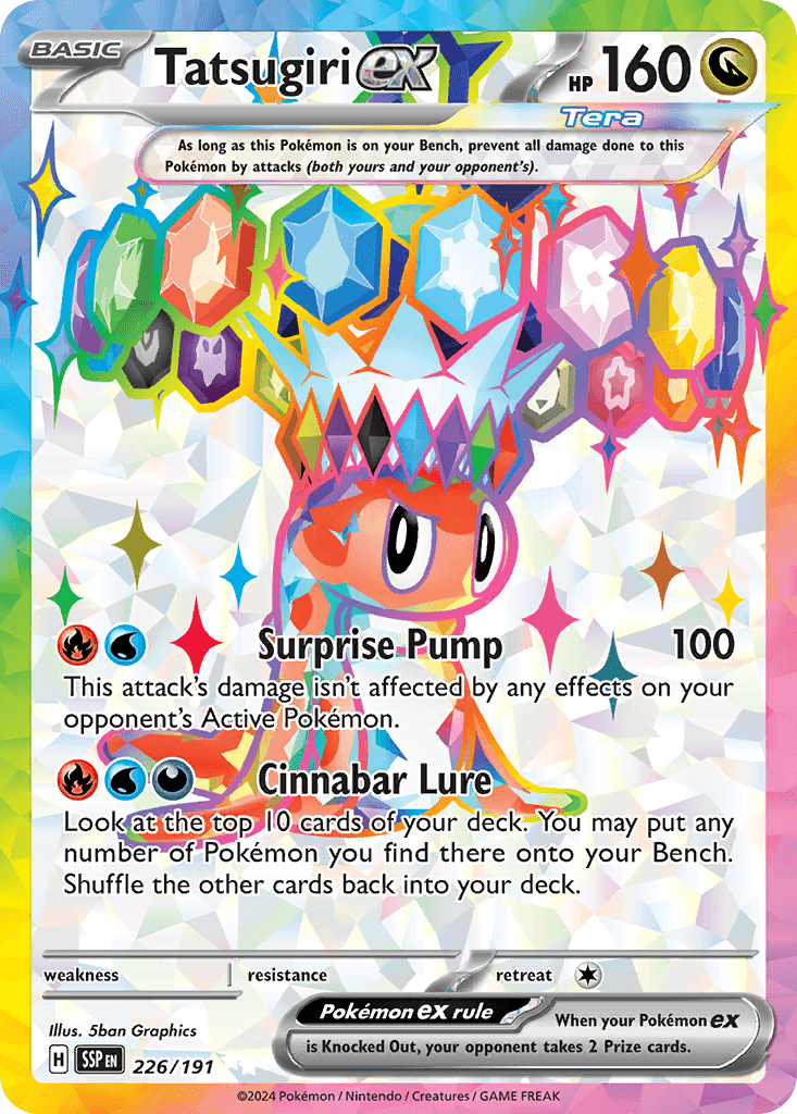 Tatsugiri ex z edície Surging Sparks, karta č.226