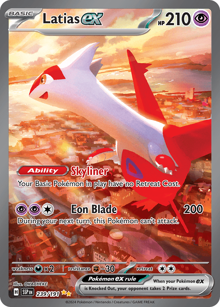 Latias ex z edície Surging Sparks, karta č.239