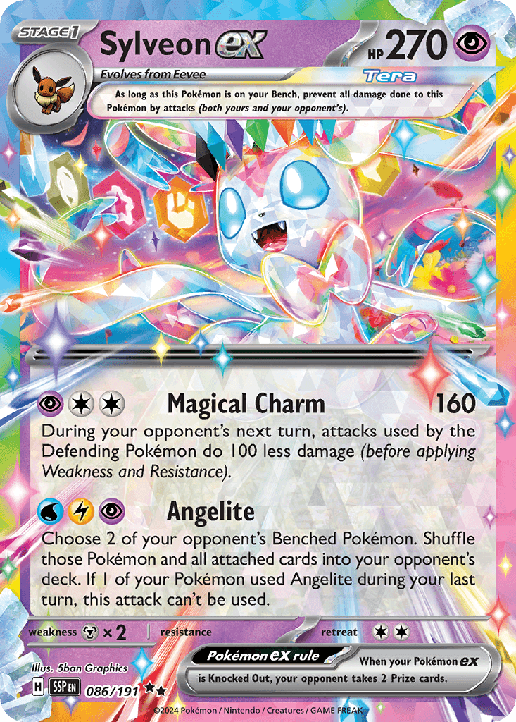 Sylveon ex z edície Surging Sparks, karta č.86