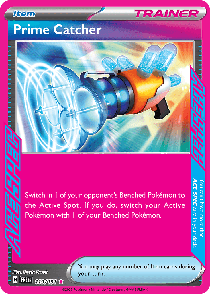 Prime Catcher z edície Prismatic Evolutions, karta č.119