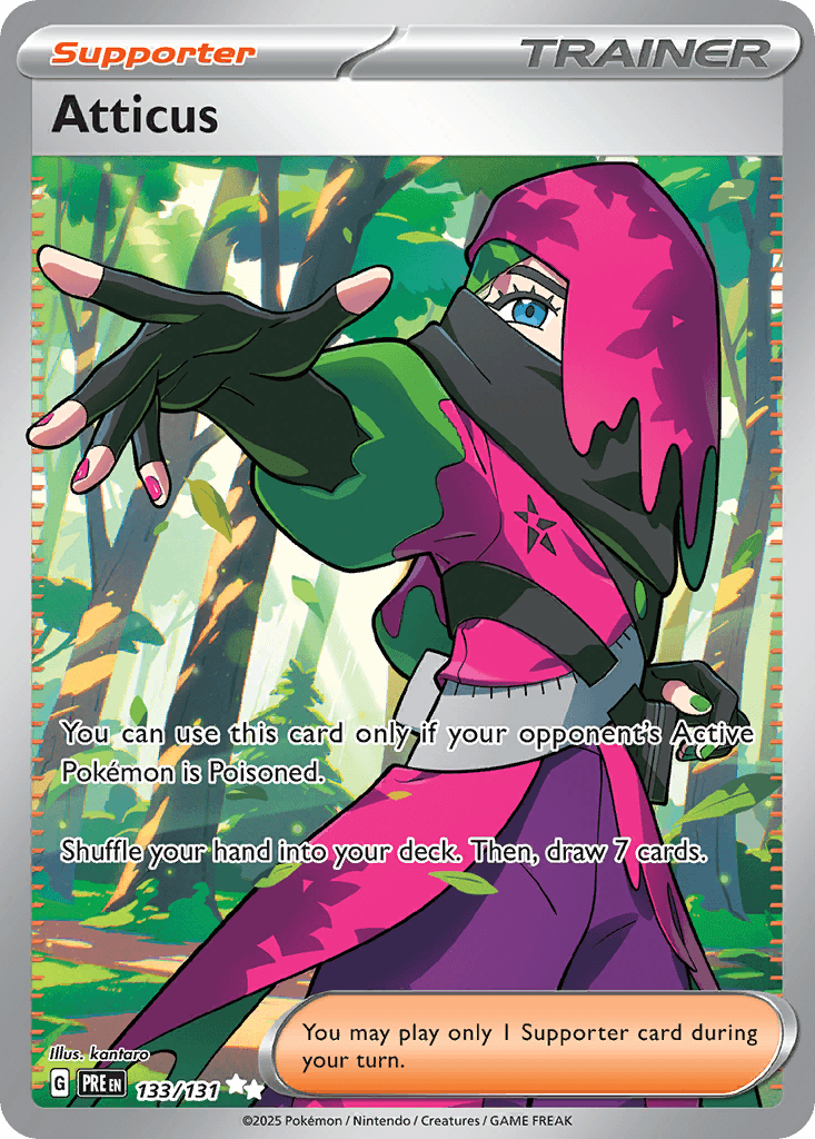 Atticus z edície Prismatic Evolutions, karta č.133