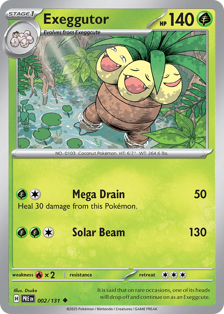 Exeggutor z edície Prismatic Evolutions, karta č.2