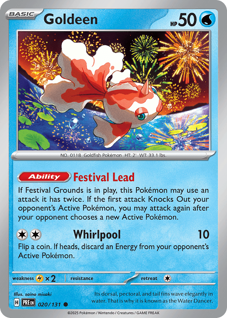 Goldeen z edície Prismatic Evolutions, karta č.20