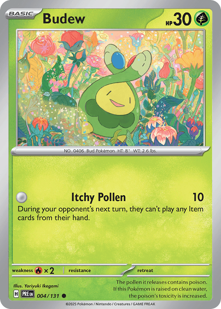 Budew z edície Prismatic Evolutions, karta č.4
