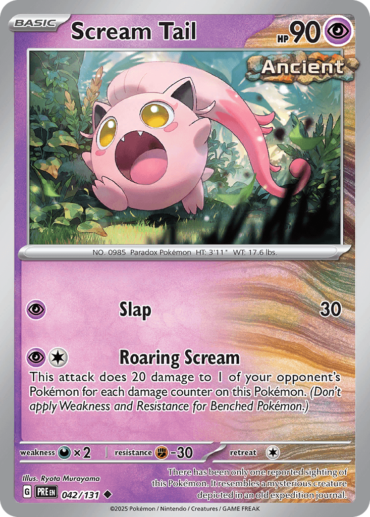 Scream Tail z edície Prismatic Evolutions, karta č.42
