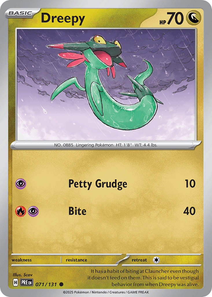 Dreepy z edície Prismatic Evolutions, karta č.71