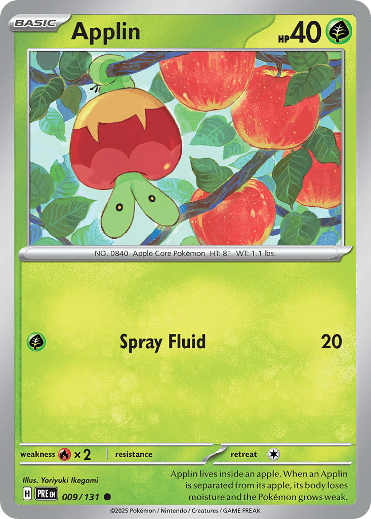 Applin z edície Prismatic Evolutions, karta č.9