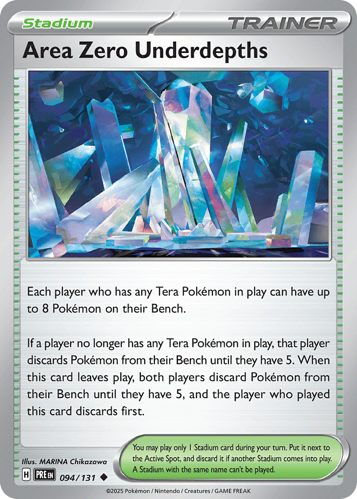 Area Zero Underdepths z edície Prismatic Evolutions, karta č.94