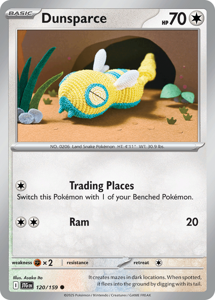 Dunsparce z edície Journey Together, karta č.120