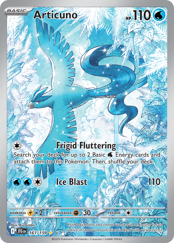 Articuno z edície Journey Together, karta č.161