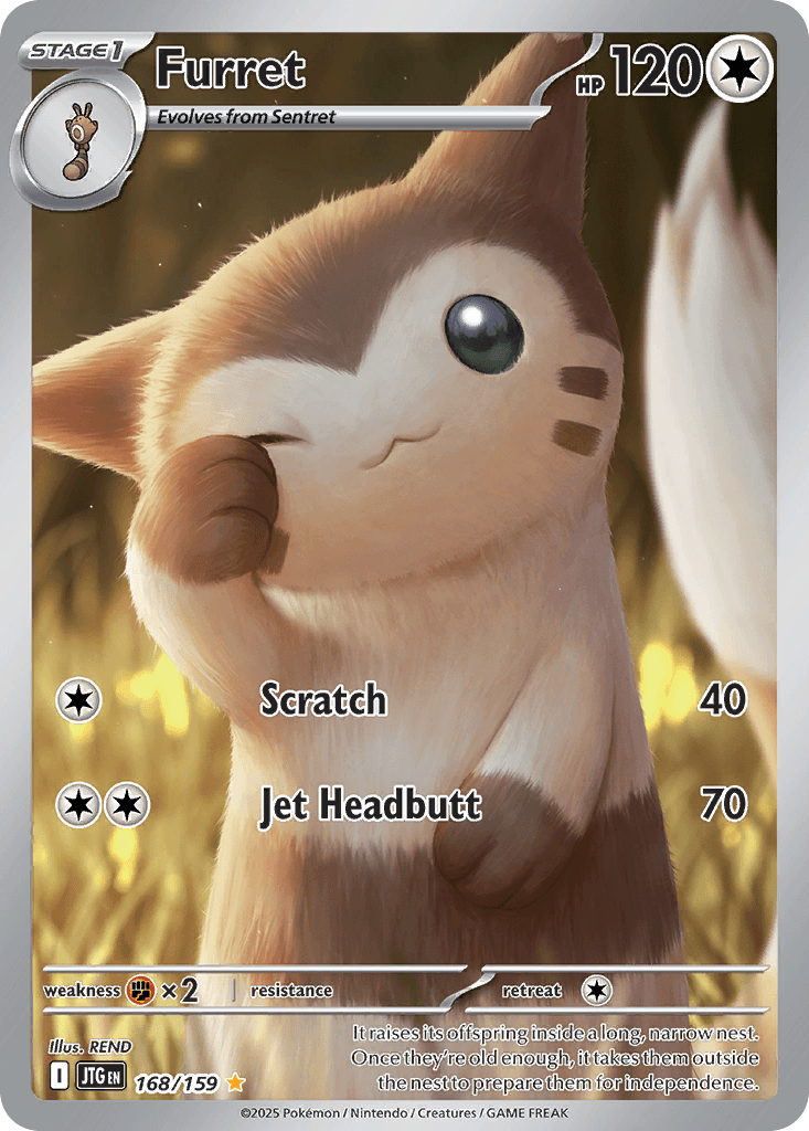 Furret z edície Journey Together, karta č.168