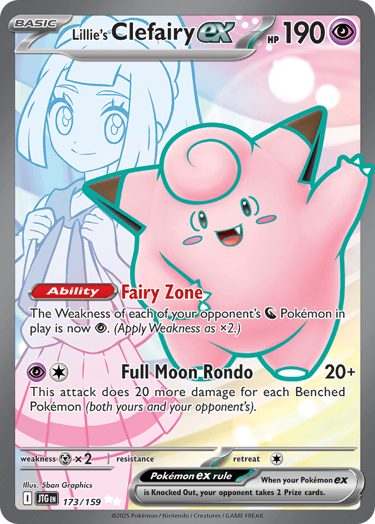 Lillie's Clefairy ex z edície Journey Together, karta č.173