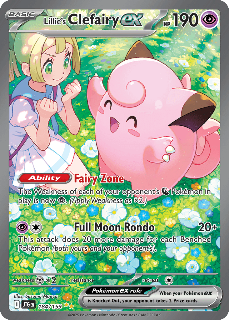 Lillie's Clefairy ex z edície Journey Together, karta č.184