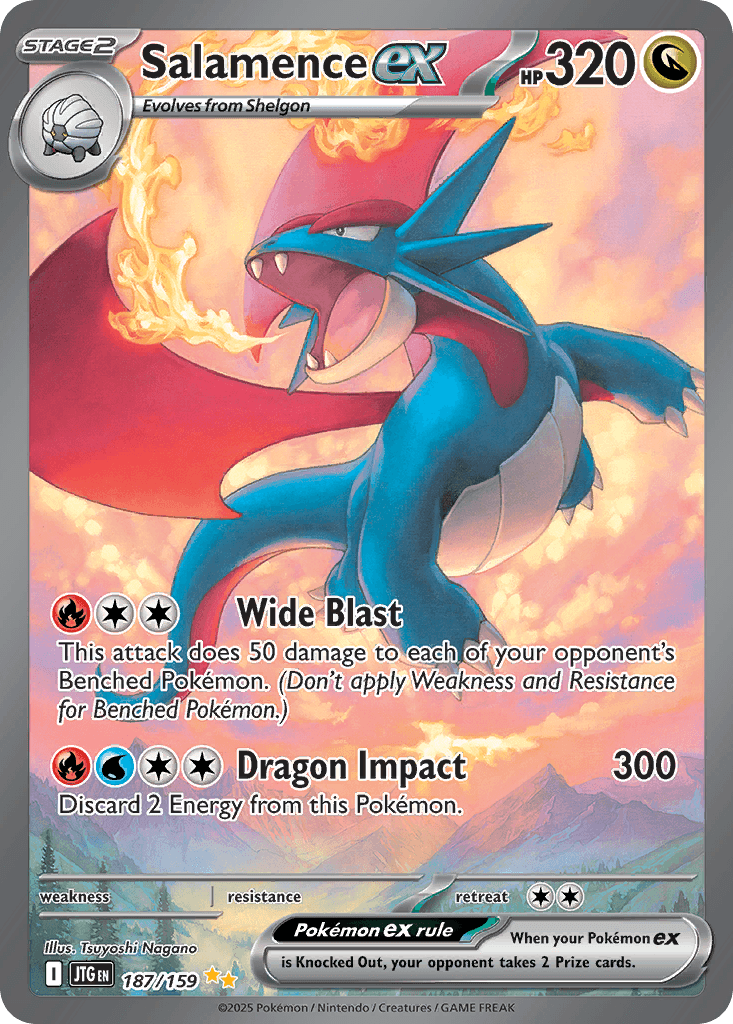 Salamence ex z edície Journey Together, karta č.187