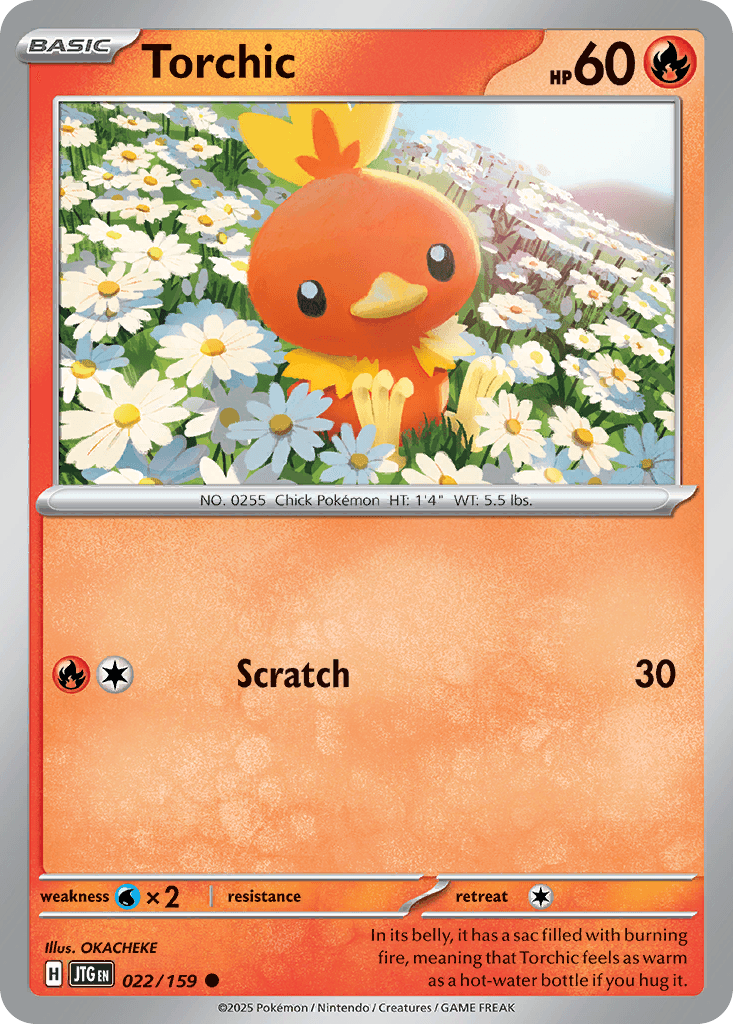 Torchic z edície Journey Together, karta č.22