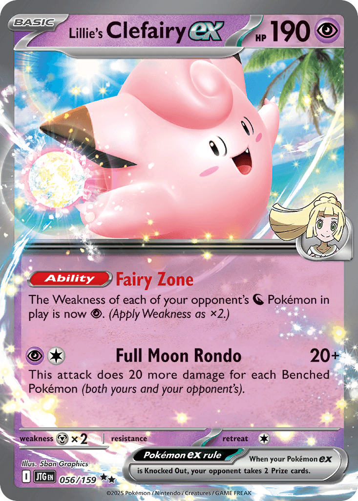 Lillie's Clefairy ex z edície Journey Together, karta č.56