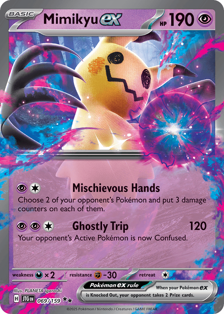 Mimikyu ex z edície Journey Together, karta č.69