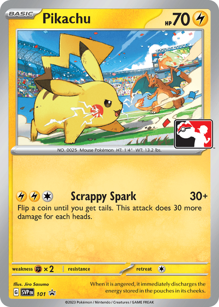 Pikachu z edície Scarlet & Violet Black Star Promos, karta č.101