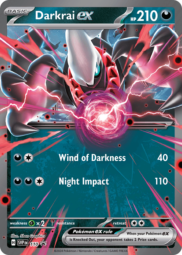 Darkrai ex z edície Scarlet & Violet Black Star Promos, karta č.110