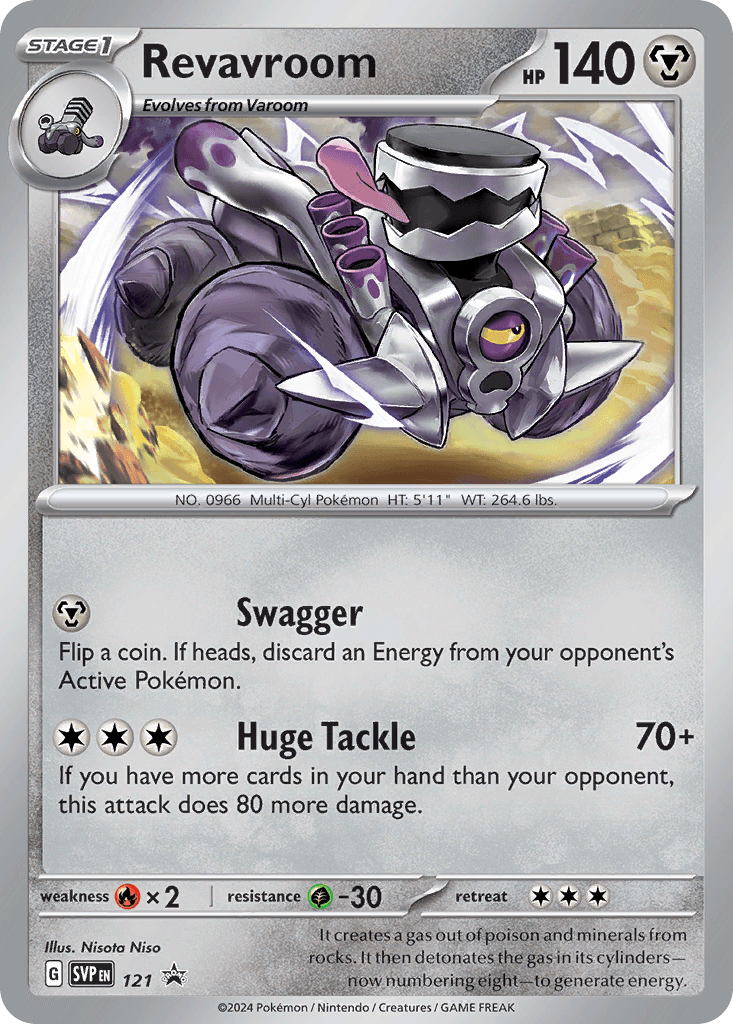 Revavroom z edície Scarlet & Violet Black Star Promos, karta č.121