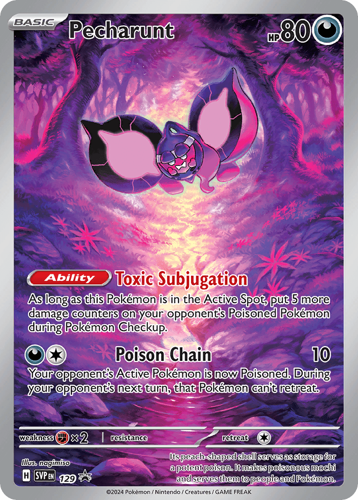 Pecharunt z edície Scarlet & Violet Black Star Promos, karta č.129