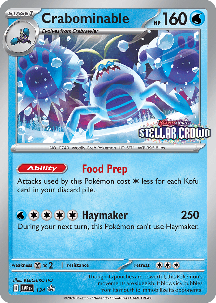 Crabominable z edície Scarlet & Violet Black Star Promos, karta č.134