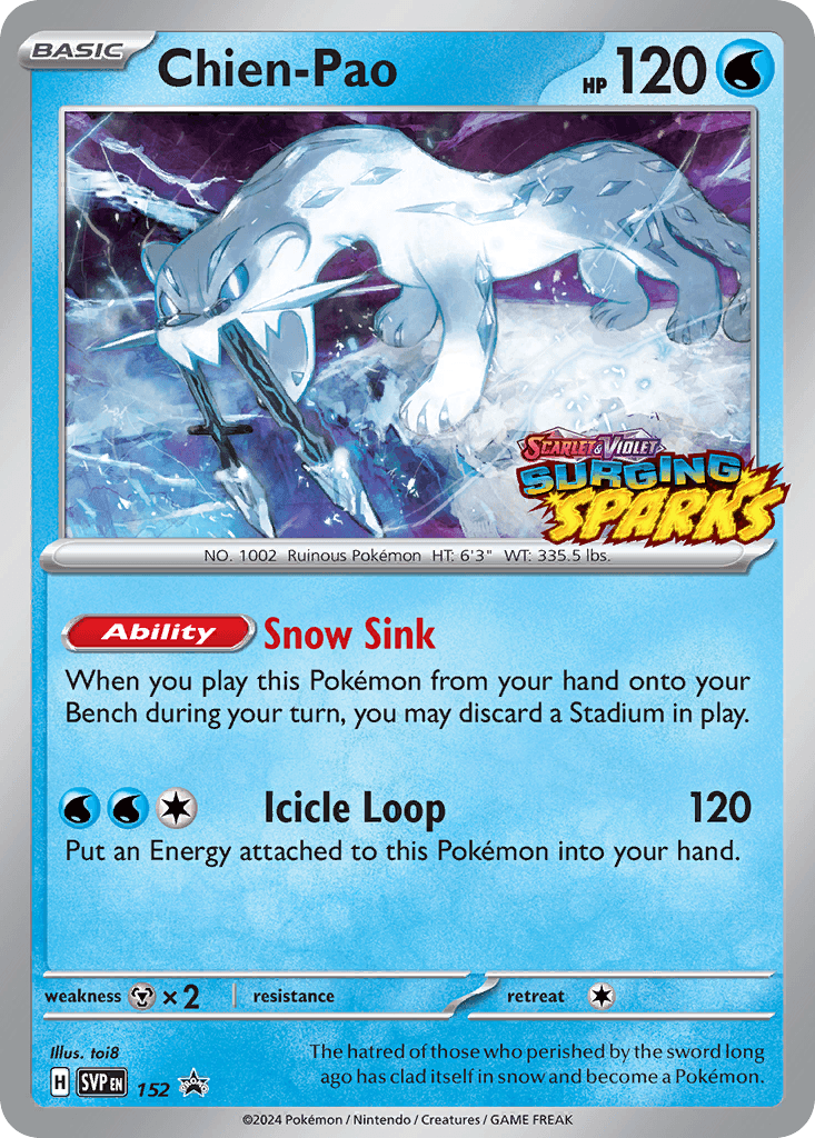 Chien-Pao z edície Scarlet & Violet Black Star Promos, karta č.152