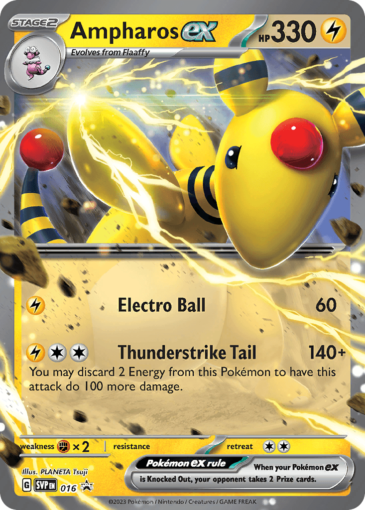 Ampharos ex z edície Scarlet & Violet Black Star Promos, karta č.16