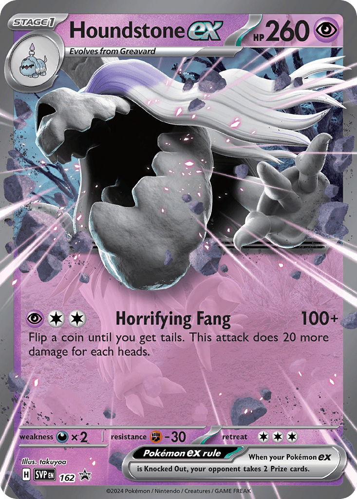 Houndstone ex z edície Scarlet & Violet Black Star Promos, karta č.162